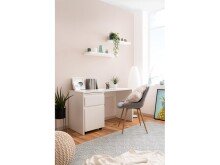 Schreibtisch >Ravenna< in Weiß Matt - 130x75x54cm (BxHxT)