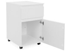 Rollcontainer >Ravenna I< in Weiß/Matt - 44x73x52cm (BxHxT)