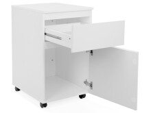 Rollcontainer >Ravenna I< in Weiß/Matt - 44x73x52cm (BxHxT)