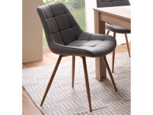 Esszimmerstuhl >Tivoli< (4-er Set) in Grau aus Metall - 50x83x60cm (BxHxT)