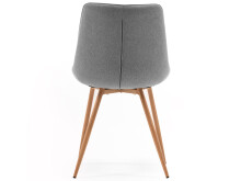 Esszimmerstuhl >Tivoli< (4-er Set) in Grau aus Metall - 50x83x60cm (BxHxT)