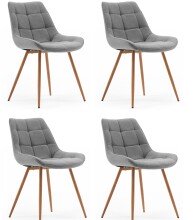 Esszimmerstuhl >Tivoli< (4-er Set) in Grau aus...