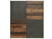 Schwebetürenschrank >Delmore< in Old Wood Vintage Nachbildung