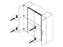 Kleiderschrank >Kaleb< in Sandeiche Nachbildung - 200,1x190,5x61,6cm (BxHxT)