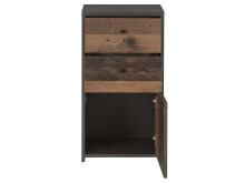 Kommode >Burg< in Betonoptik Dunkelgrau - 40.3x77.5x29.6cm (BxHxT)
