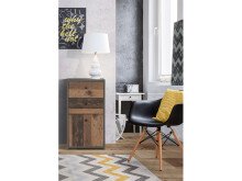 Kommode >Burg< in Betonoptik Dunkelgrau - 40.3x77.5x29.6cm (BxHxT)
