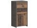 Kommode >Burg< in Betonoptik Dunkelgrau - 40.3x77.5x29.6cm (BxHxT)