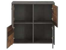 Kommode >Burg II< in Schwarz - 77,2x77,5x29,6cm (BxHxT)