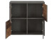 Kommode >Burg II< in Schwarz - 77,2x77,5x29,6cm (BxHxT)