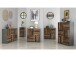 Kommode >Burg II< in Schwarz - 77,2x77,5x29,6cm (BxHxT)