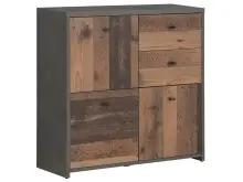 Kommode >Burg< in Betonoptik Dunkelgrau -...