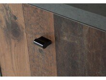 Kommode >Burg< in Betonoptik Dunkelgrau - 77.2x77.5x29.6cm (BxHxT)