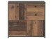 Kommode >Burg< in Betonoptik Dunkelgrau - 77.2x77.5x29.6cm (BxHxT)