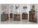 Kommode >Burg< in Betonoptik Dunkelgrau - 77.2x77.5x29.6cm (BxHxT)