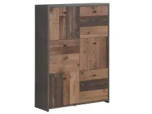 Kommode >Burg< in Betonoptik Dunkelgrau -...