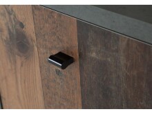 Kommode >Burg< in Betonoptik Dunkelgrau - 77.2x112.7x29.6cm (BxHxT)