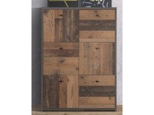 Kommode >Burg< in Betonoptik Dunkelgrau - 77.2x112.7x29.6cm (BxHxT)