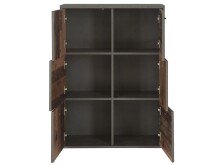 Kommode >Burg< in Betonoptik Dunkelgrau - 77.2x112.7x29.6cm (BxHxT)