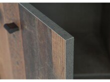 Kommode >Burg< in Betonoptik Dunkelgrau - 77.2x112.7x29.6cm (BxHxT)