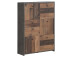 Kommode >Burg< in Betonoptik Dunkelgrau - 77.2x112.7x29.6cm (BxHxT)