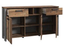 Sideboard >Celon< in Old Wood Vintage - 156.4x86.3x41.6cm (BxHxT)