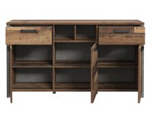 Sideboard >Celon< in Old Wood Vintage - 156.4x86.3x41.6cm (BxHxT)