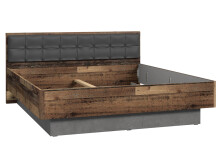 Bett in Schwarz - 187,5x91,7x209,9cm (BxHxT)