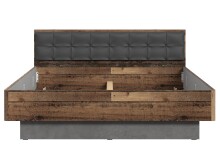 Bett in Schwarz - 187,5x91,7x209,9cm (BxHxT)