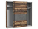 Schwebetürenschrank in Betonoptik Dunkelgrau - 220,1x210,5x61,2cm (BxHxT)