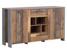Sideboard >Celon< in Old Wood Vintage - 156.4x86.3x41.6cm (BxHxT)