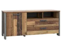 TV-Board in Schwarz - 141,7x63,9x52,3cm (BxHxT)