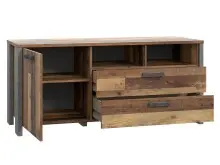 TV-Board in Schwarz - 141,7x63,9x52,3cm (BxHxT)