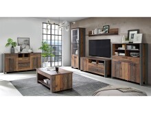 TV-Board in Schwarz - 141,7x63,9x52,3cm (BxHxT)