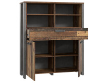 Highboard >Celon< in Old Wood Vintage - 106.7x127.9x41.6cm (BxHxT)