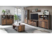 Highboard >Celon< in Old Wood Vintage - 106.7x127.9x41.6cm (BxHxT)