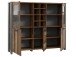 Highboard >Celon< in Old Wood Vintage aus Glas - 151.4x127.9x41.6cm (BxHxT)