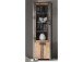 Vitrine in Schwarz aus Glas - 62x204,7x41,6cm (BxHxT)