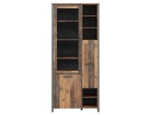Vitrine >Celon< in Old Wood Vintage aus Glas -...