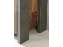Vitrine >Celon< in Old Wood Vintage aus Glas - 91.7x204.9x41.6cm (BxHxT)