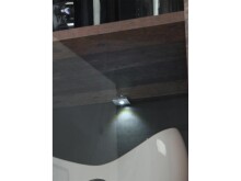 Vitrine >Celon< in Beton Dunkelgrau Old Wood Vintage - 91.7x204.9x41.6 (BxHxT)