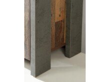 Vitrine >Celon< in Beton Dunkelgrau Old Wood Vintage - 91.7x204.9x41.6 (BxHxT)