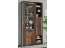 Vitrine >Celon< in Beton Dunkelgrau Old Wood...