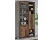 Vitrine >Celon< in Beton Dunkelgrau Old Wood Vintage - 91.7x204.9x41.6 (BxHxT)