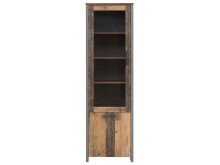 Wohnwand in Schwarz aus Glas - 330,4x204,7x52,3cm (BxHxT)