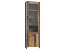 Wohnwand in Schwarz aus Glas - 330,4x204,7x52,3cm (BxHxT)