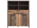 Wohnwand in Schwarz aus Glas - 330,4x204,7x52,3cm (BxHxT)