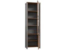 Wohnwand in Schwarz aus Glas - 330,4x204,7x52,3cm (BxHxT)