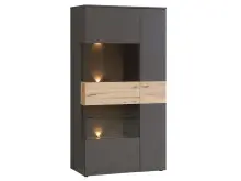 Highboard >Chatham I< in Chromfarben aus Glas -...