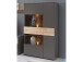 Highboard >Chatham I< in Chromfarben aus Glas - 90,1x168,1x41,3cm (BxHxT)