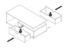 Couchtisch >Chatham< in Uni Wolfram Grau aus Metall - 120x40.2x59cm (BxHxT)